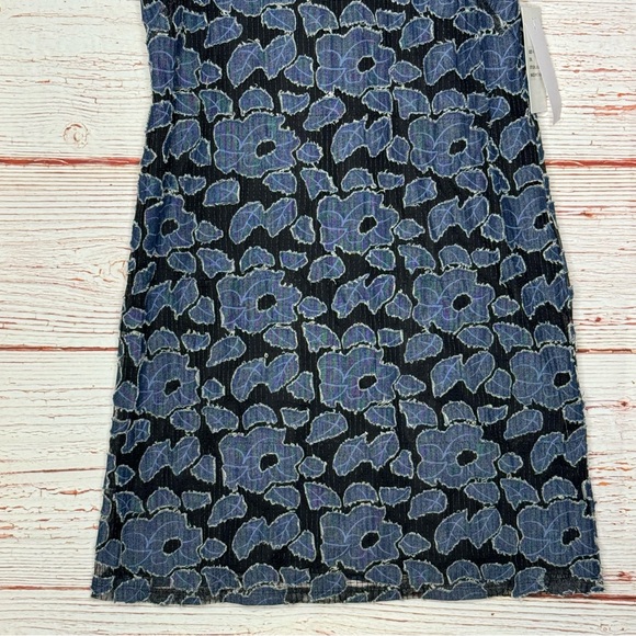 NWT Julia Jordan Denim Blue Floral Appliqué Mini Dress Sz 4 - Picture 10 of 14